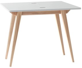 Biely prírodný konzolový stolík s bielou doskou 45x90 cm Envelope - Ragaba