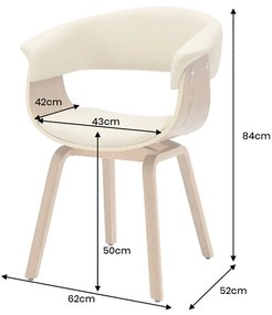 Stolička ORGANIC béžová s dubovým rámom