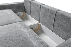 Rozkladacia pohovka Anafi, svetlo šedá látka