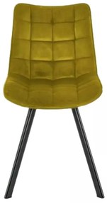 LuxuryForm DESIGN Stolička ORLEN VELUR - žltá