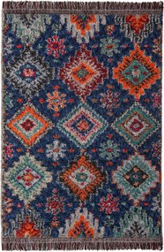 XXXLutz KOBEREC S VYSOKÝM VLASOM, 200/300 cm tmavomodrá Flair Rugs - Online Only bytové doplnky - 003165048303