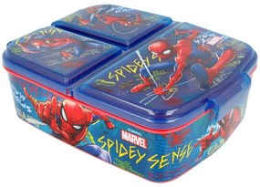 Multibox na desiatu Spiderman s 3 priehradkami - motív Grafiti