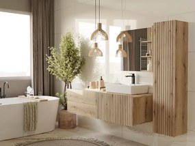 Závěsná koupelnová skříňka Ryfo 31 cm dub evoke