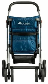 Rolser Skladací nákupný vozík na kolieskach Basket Polar 4Big, modrá