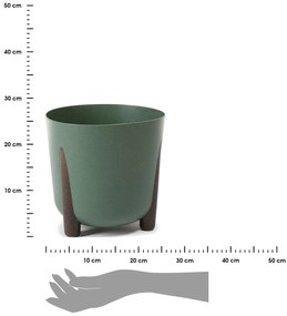 PLASTOVÝ KVETINÁČ MOSS ECO 25X26 CM ZELENÁ