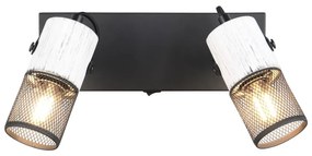 Čiernobiele nástenné svietidlo ø 9 cm Tosh – Trio