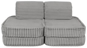 MeowBaby® Churros detská pohovka Basic, Moon Dust Grey
