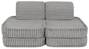 MeowBaby® Churros detská pohovka Basic, Moon Dust Grey