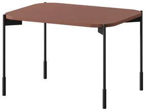 Konferenčný stolík Sonatia 60 cm obdĺžnikový na kovových nohách - bordový