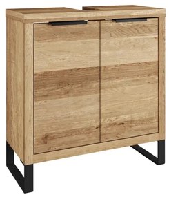 furniture-nabytek.cz - Masívna skrinka pod umývadlo Sydney z divokého duba, olejovaná, hnedá – 56×25×60 cm