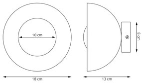 Nástenné svietidlo BIBI 1xG9/8W/230V sivé