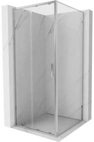 Mexen Exo, sprchovací kút s posuvnými dverami 100 x 100 cm, 6mm číre sklo, chrómový profil, 8151-100-100-01-00
