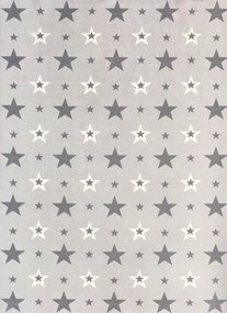 Koberec Porte 8461 GREY – sivý s hviezdičkami, obdĺžnik Rozmer: 60x100 cm