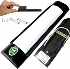 BERGE LED panel čierny - 8W - 30cm - neutrálna biela