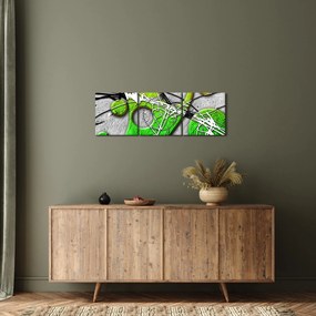 Abstraktný obraz (s hodinami) (90x30 cm)