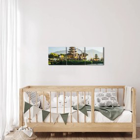Obraz Mount Batur (s hodinami) (90x30 cm)