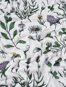 Deka mikroplyš Exclusive 150 × 200 cm – Herbár svetlo šedý