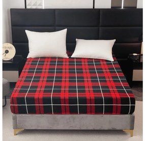 Súprava mikroplyšových obliečok + plachty 90x200 cm ALBURY červené, jednolôžko