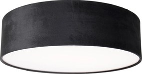 Moderné stropné svietidlo čierne 40 cm so zlatým vnútrom - Drum