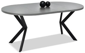 Rozkladací jedálenský stôl CLOUDE grafit + čierne nohy