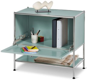 Kovová odkladacia skrinka »CN3« s 1 výklopným priečinkom, šalviová