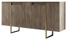 Skrinka Luxe Walnut and Gold