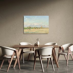 Sklenený obraz - Camille Pissarro, Landscape, Ile de France, reprodukcia (70x50 cm)