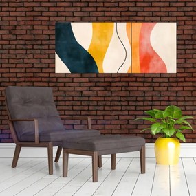 Obraz - Minimalistická farebná ilustrácia II. (120x50 cm)