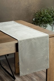 Dekorstudio Elegantný zamatový behúň na stôl BLINK 18 strieborný Rozmer behúňa (šírka x dĺžka): 35x180cm