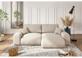 Béžová menčestrová rohová pohovka (variabilná) Justin – Ropez