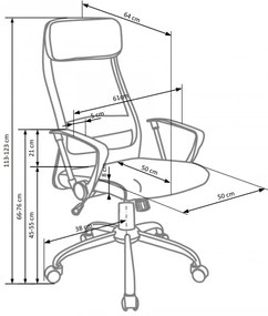 Kancelárska otočná stolička ZOOM - látka, sivá