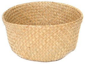 Svetlý úložný košík z morskej trávy Compactor, ⌀ 27 cm