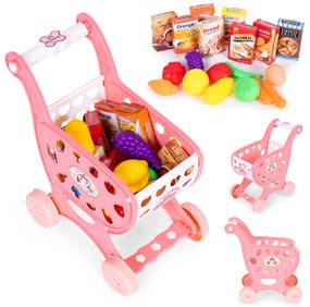 MULTISTORE Nákupný košík + 18 doplnkov, ružový