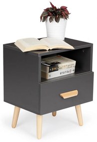 Moderný nočný stolík so zásuvkou - šedý | 49x40x30cm