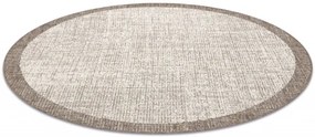 Koberec SIZAL FLOORLUX kruh 20401 Ramka šampan/taupe