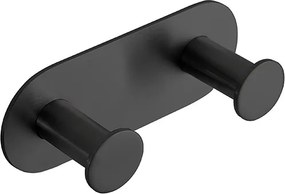 Bemeta Design EASY: Vešiak, s 2 háčikmi, čierna - 163106370