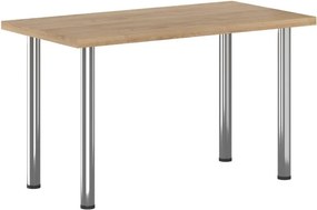 Dekorstudio Jedálenský stôl v dekore zlatého duba 128x67cm s chrómovými nohami