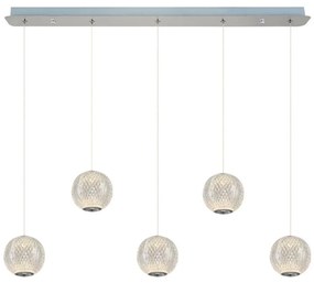 LED luster na lanku CREMONA 5xLED/5W/230V 3000K matný chróm
