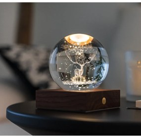 Tmavohnedá svetelná dekorácia na USB Amber – Gingko