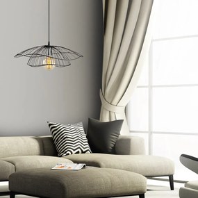 Čierne závesné svietidlo Opviq lights Tel, ø 50 cm