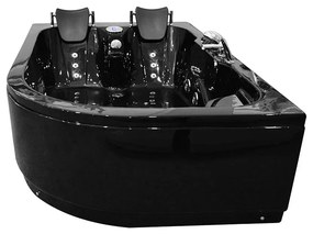 M-SPA - Ľavá kúpeľňová vaňa s hydromasážou TURBO PLUS SPA 180 x 120 x 54 cm (MSPA1631B-TURBO+ -L)