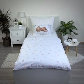 Jerry Fabrics Obliečky do postieľky 100x135 + 40x60 cm - Medvedík "Mesiac"