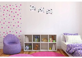 Detské závesné svietidlo Minnie, 3x textilné tienidlo so vzorom