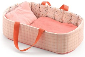 Pomea - textilný košík pre bábiky na spanie - ružový