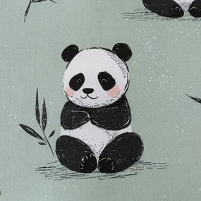 Sada obliečok z mikrovlákna PANDA RELAX mentolová + obliečka na vankúš 50 x 70 cm ZDARMA