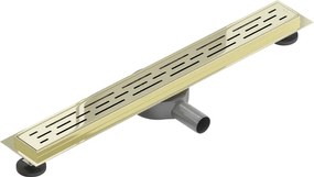 Mexen Flat 360°, nerezový sprchový žľab vzor M01 60 cm, zlatá lesklá, 1520060-40