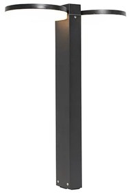 Stojaca vonkajsia lampa cierna 50 cm vratane LED 2 svietidla IP44 - Esmee