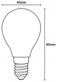 LED žiarovka P45 E14 7W = 60W 770lm 3000K Warm 360° Filament Milk LUMILED