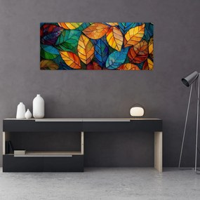 Obraz - Mozaika z listov (120x50 cm)