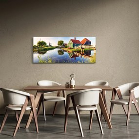 Obraz holandských mlynov (120x50 cm)